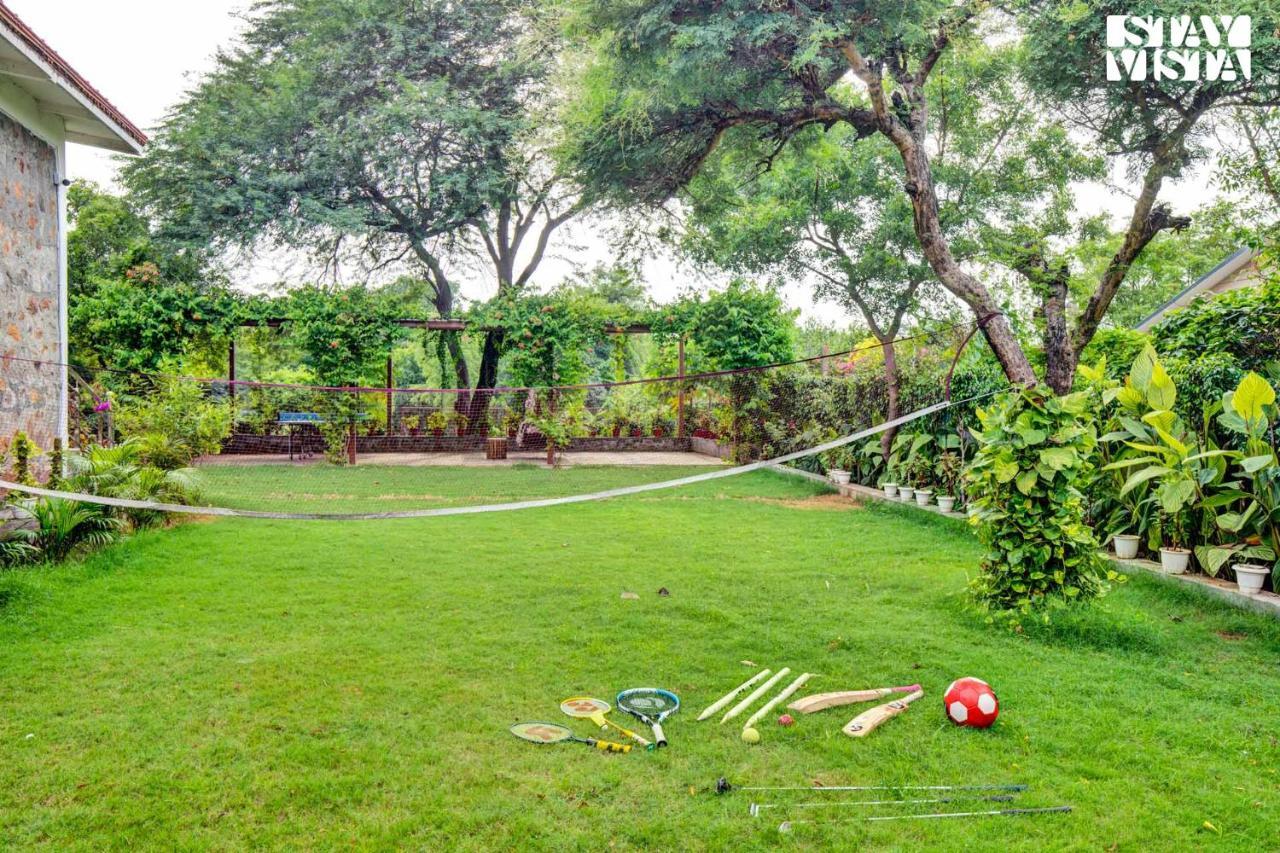 Stayvista's Glasshouse: Orchard Farmstay with Pool and Relaxation Gurgaon Exterior photo