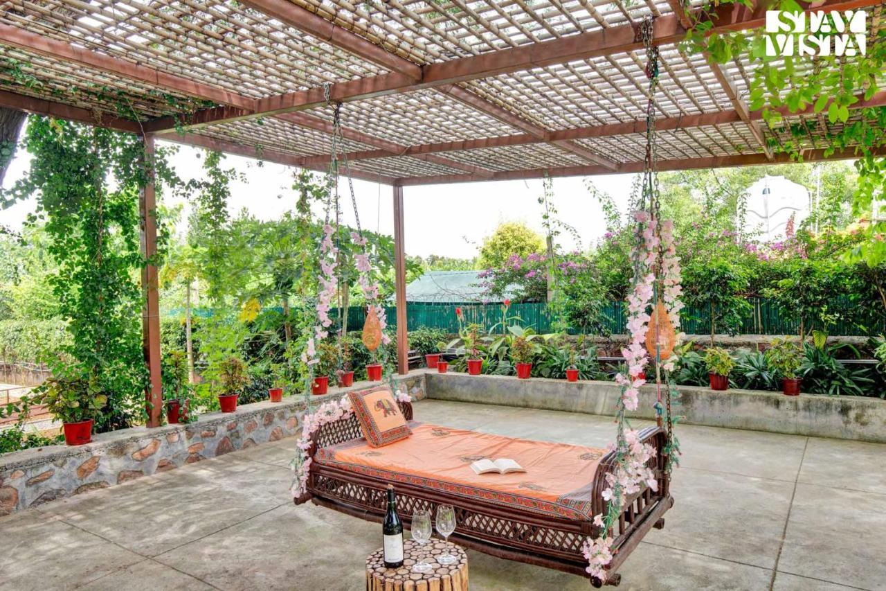 Stayvista's Glasshouse: Orchard Farmstay with Pool and Relaxation Gurgaon Exterior photo